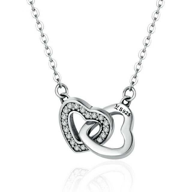 Silver United Hearts Necklace, sterling silver – Azure Chic jewellery