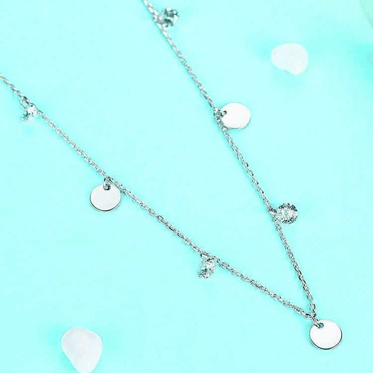 Atlantis Silver Choker Chain Necklace, second view – Azure Chic jewellery