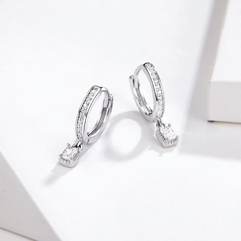 Princess Sparkle Drop Earrings, second view – Azure Chic jewellery