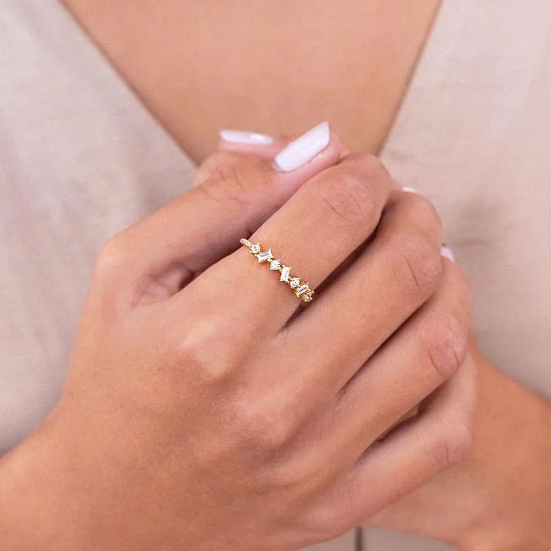 Glimpse Gold Ring, second view – Azure Chic jewellery