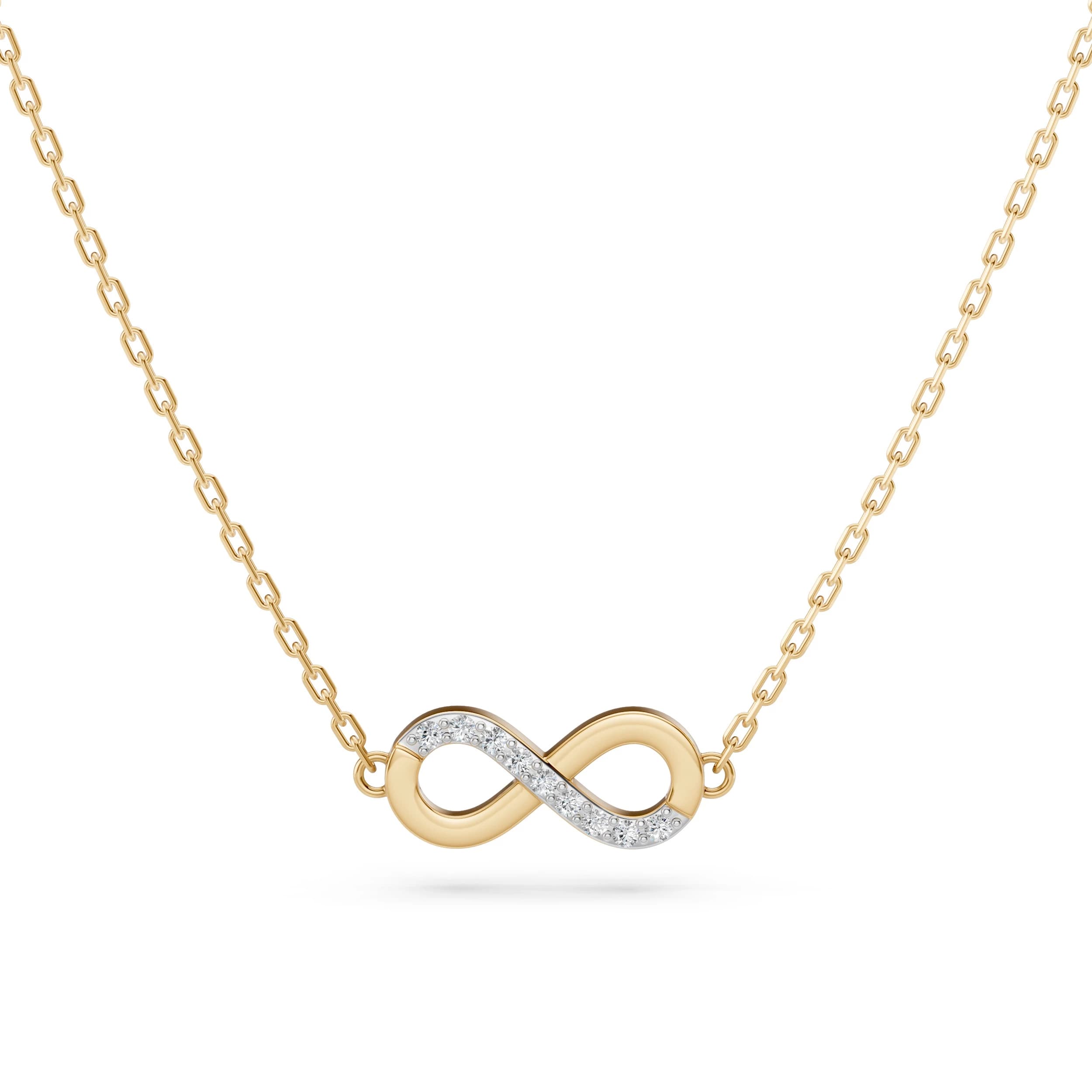 Aenaos matching diamond set: Aenaos 0.05 ct tw Diamond Infinity Necklace – Azure Chic fine jewellery
