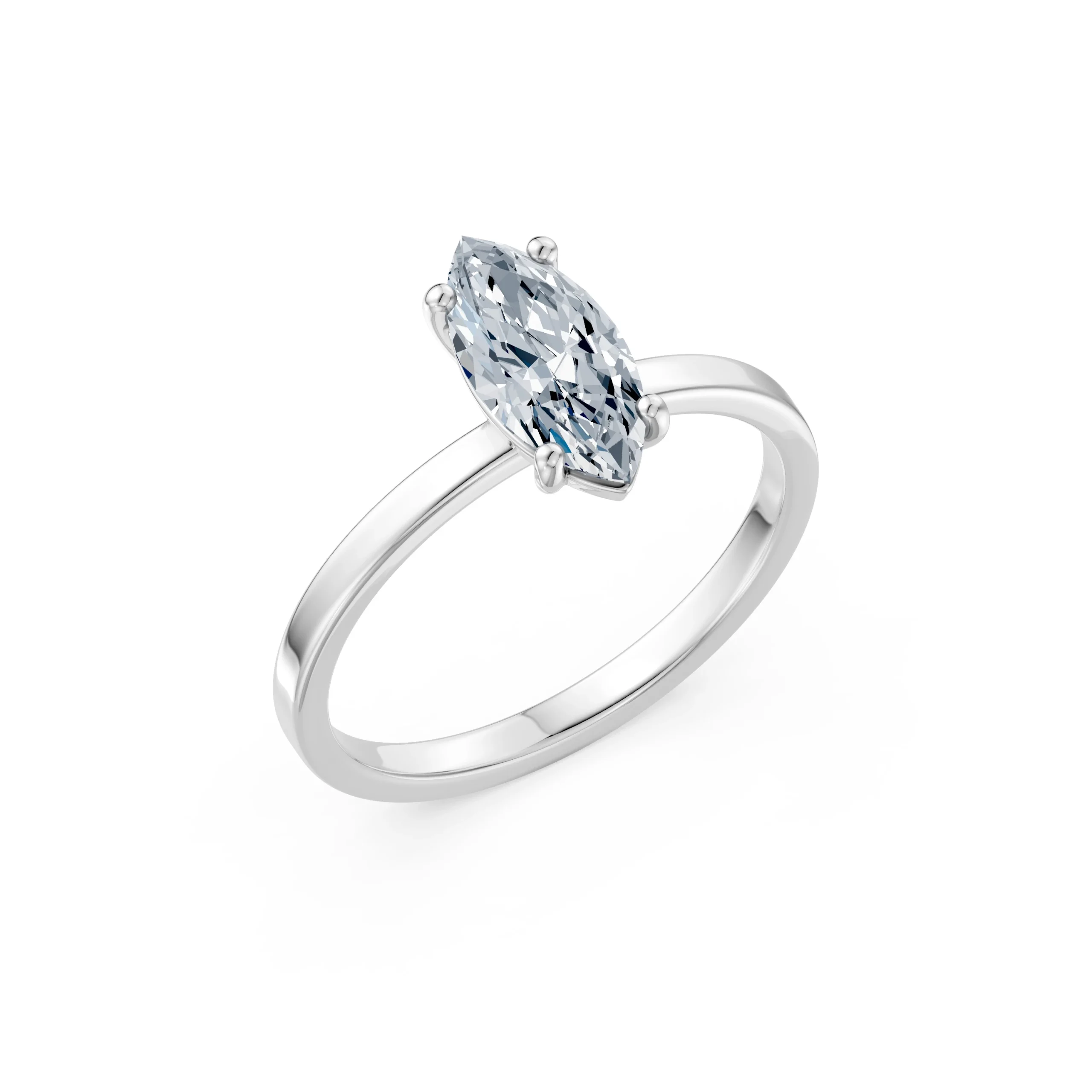 1 carat marquise lab-grown diamond ring – Azure Chic fine jewellery