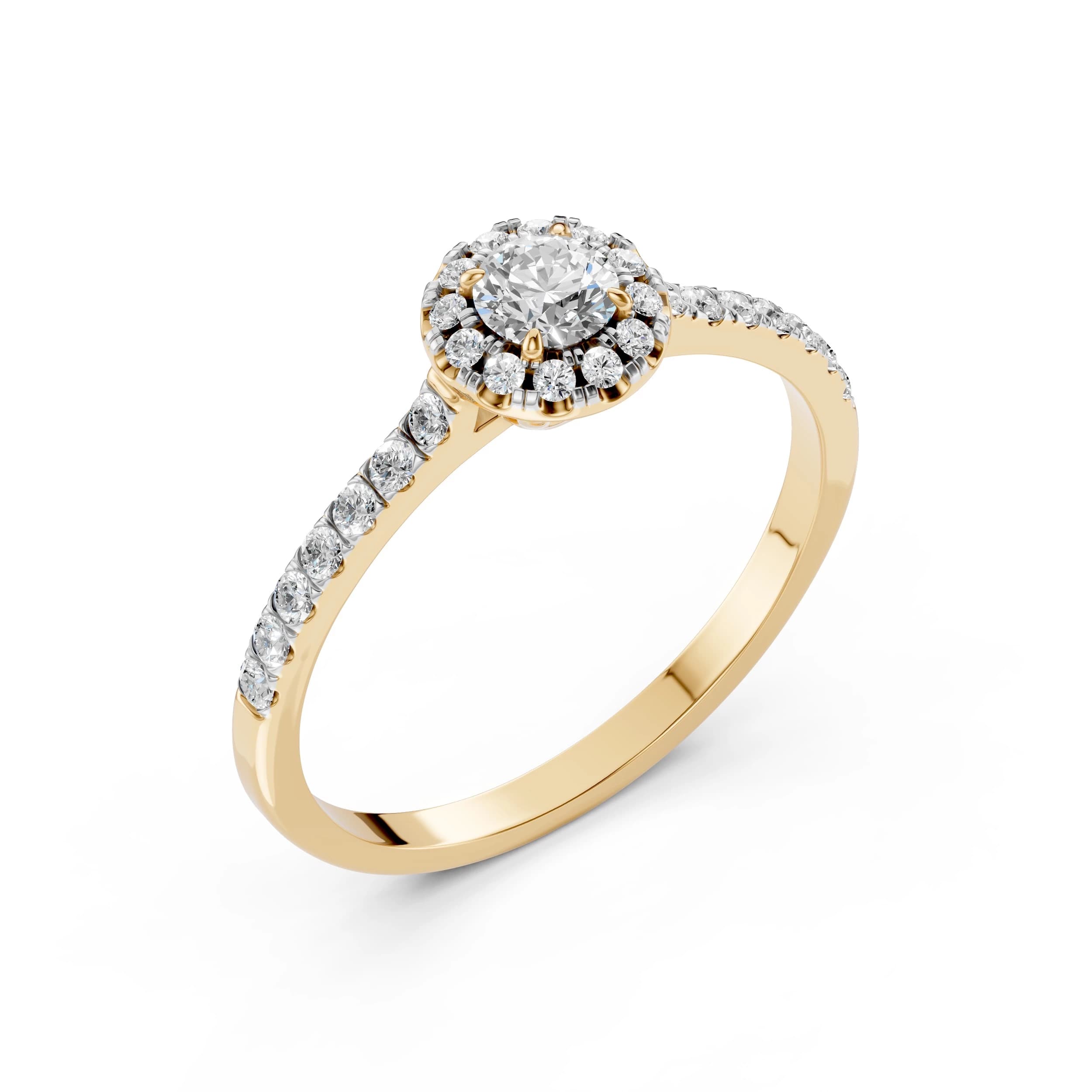 Halia 0.48 ct tw Halo Diamond Engagement Ring – Azure Chic fine jewellery
