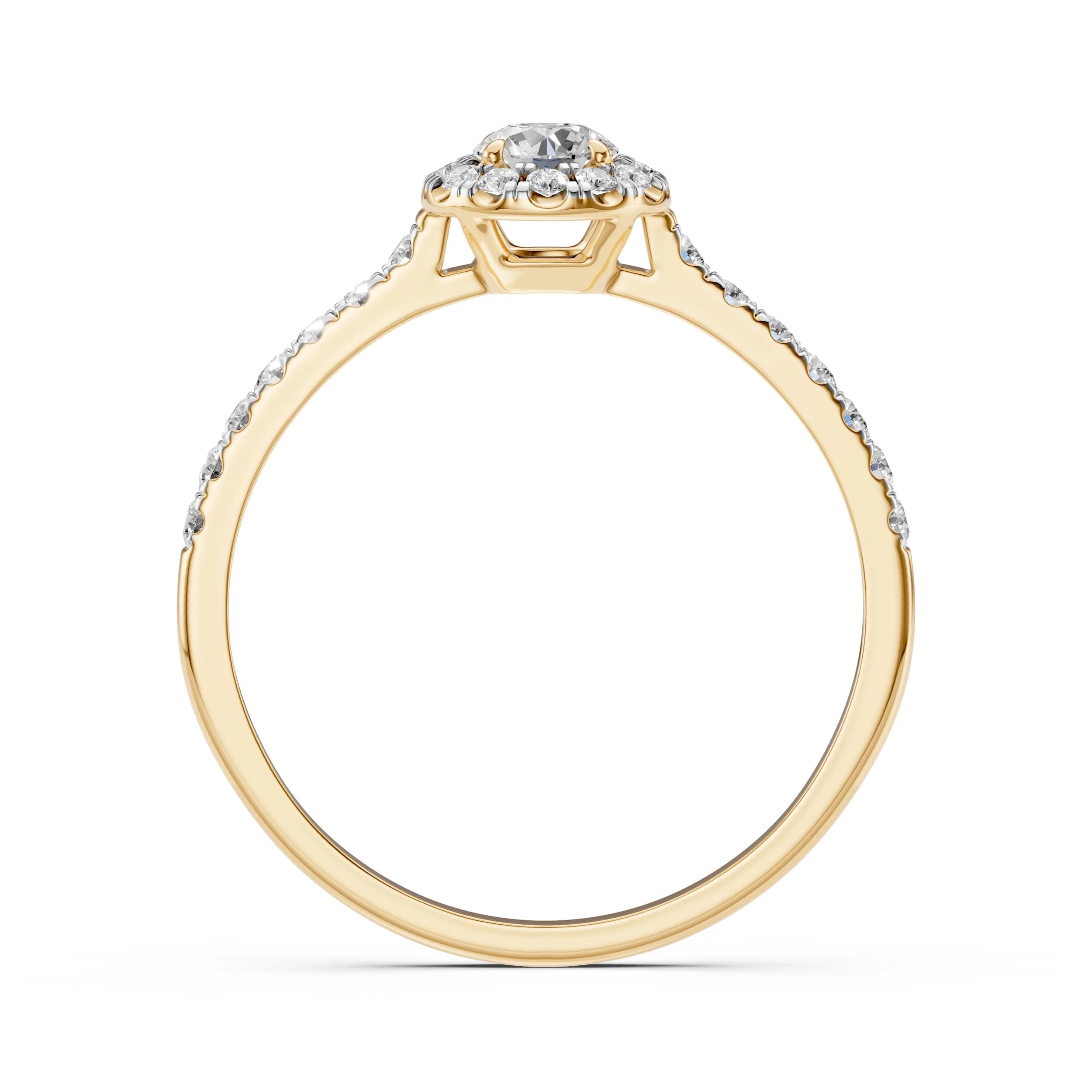 Halia 0.48 ct tw Halo Diamond Engagement Ring, second view – Azure Chic fine jewellery
