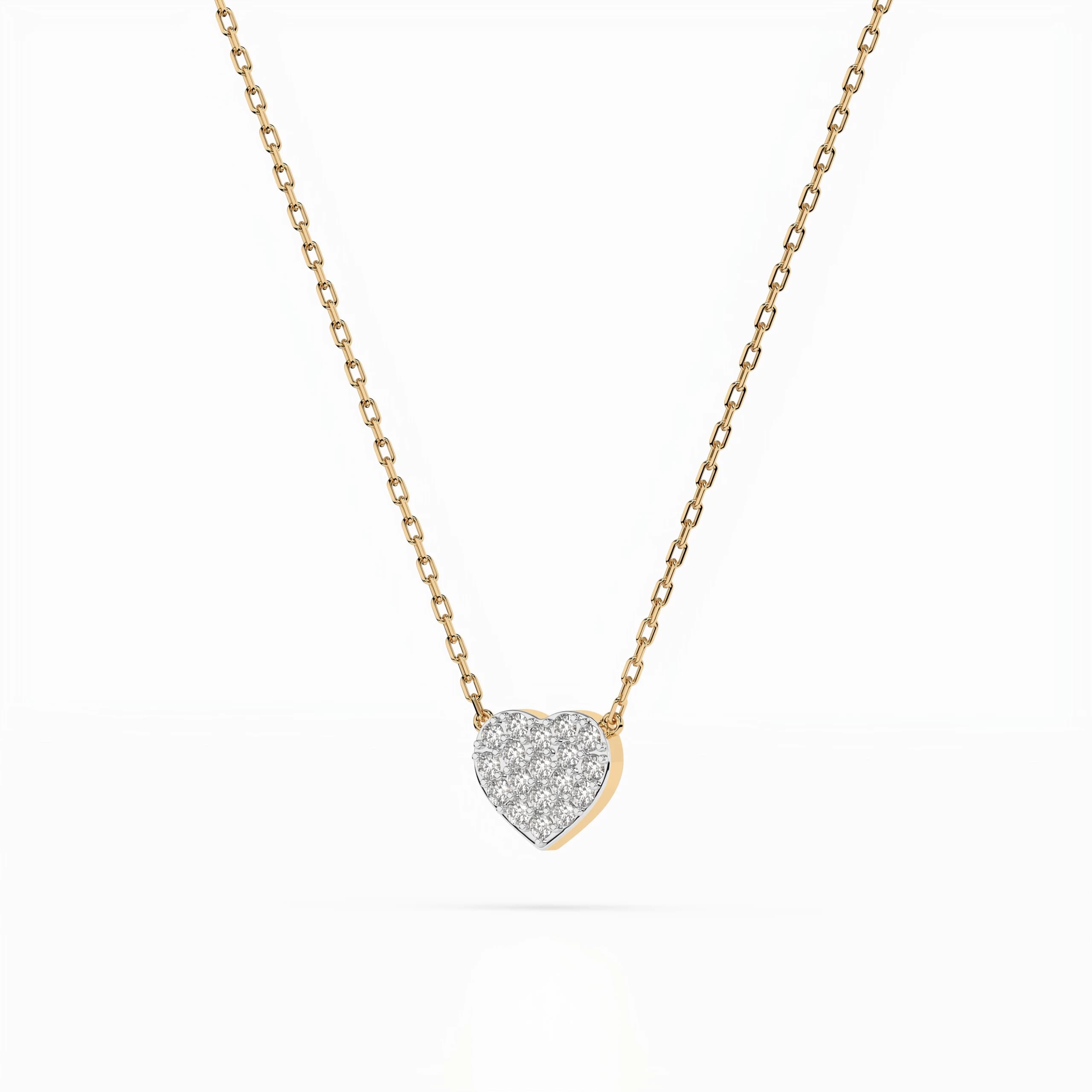 Kardia 0.09 ct tw Pavé Diamond Heart Necklace, second view – Azure Chic fine jewellery