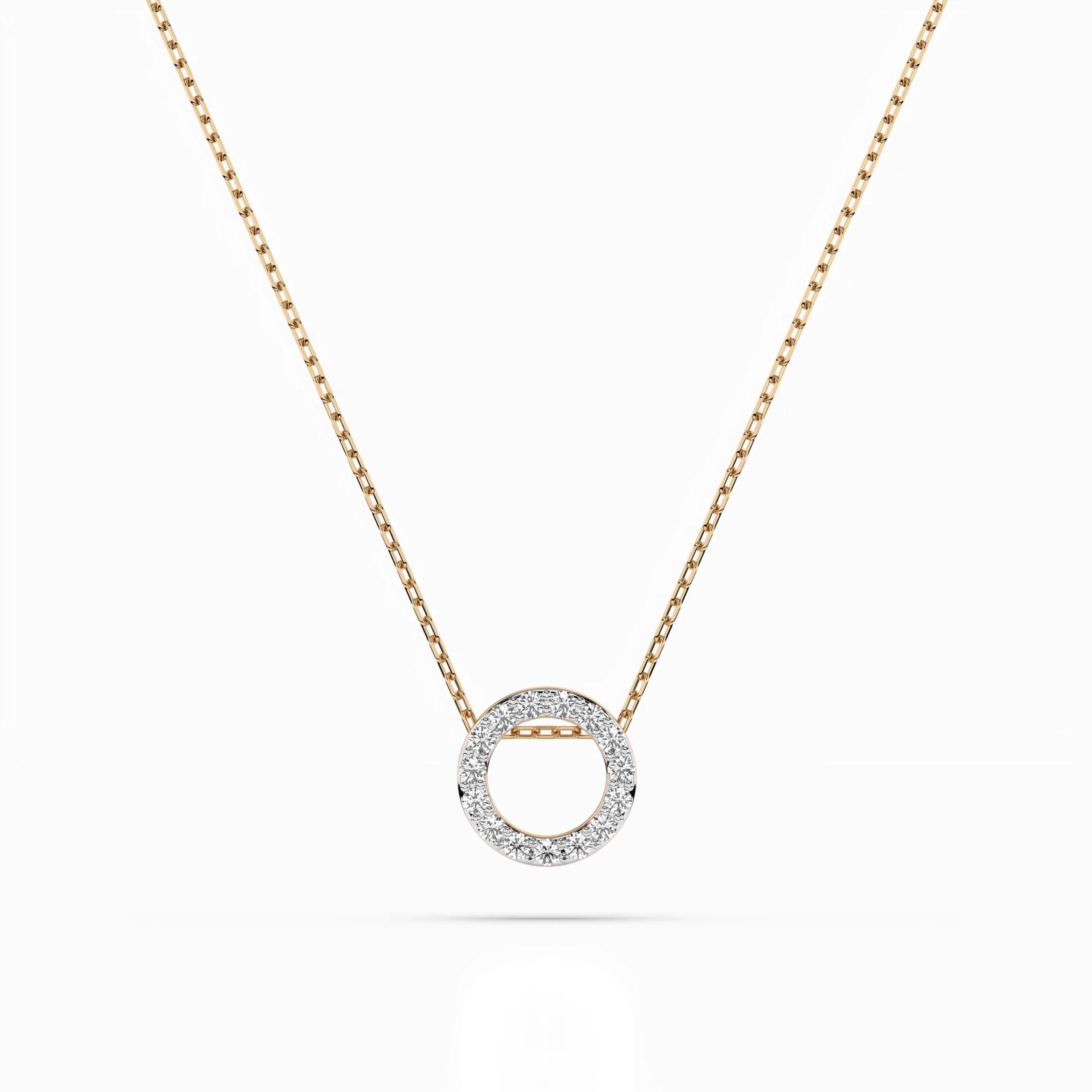 Kyklos matching diamond set: Kyklos 0.09 ct tw Open Circle Diamond Necklace – Azure Chic fine jewellery