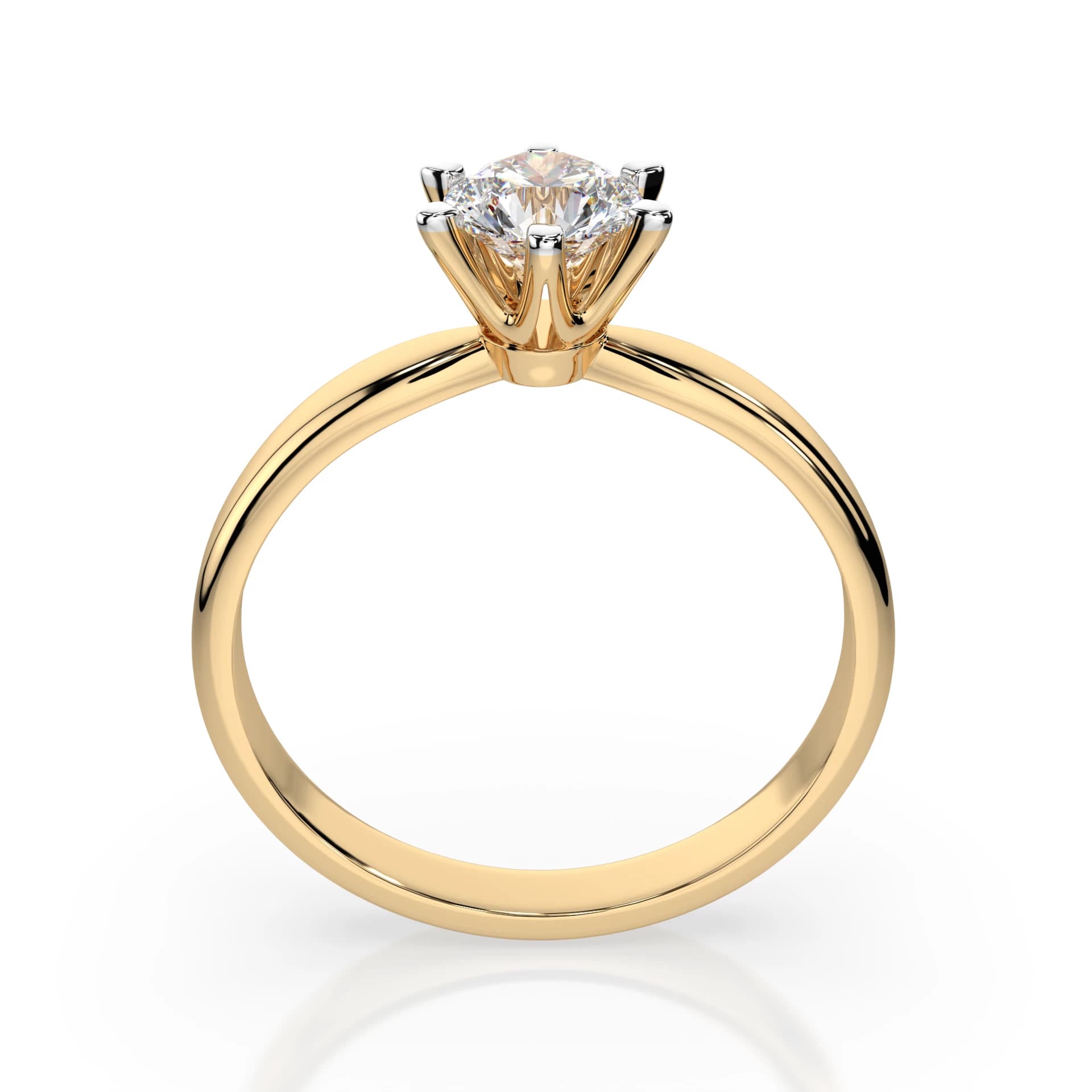 Thalia 0.50 ct Six-Prong Diamond Solitaire Engagement Ring, second view – Azure Chic fine jewellery